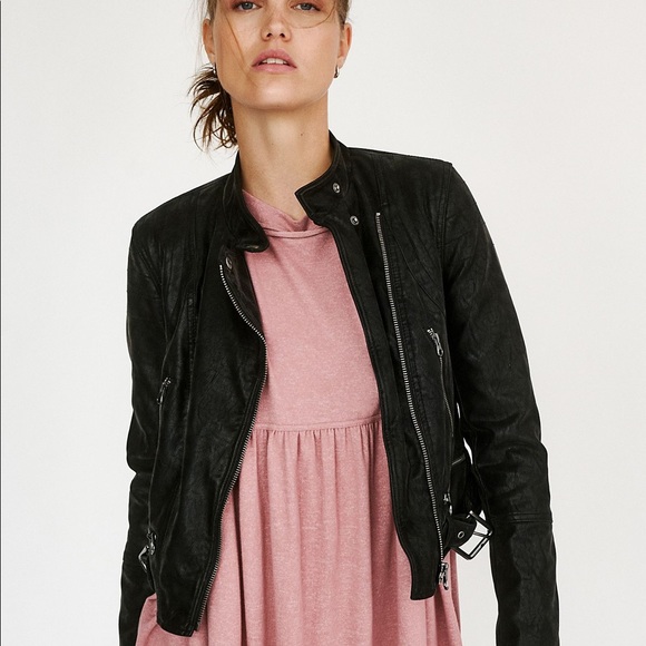 Free People Fenix Vegan Leather Black 